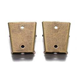 Iron Bolo Tie Slide Clasp, for Bolo Tie Making, Antique Bronze, 30x25x9.5mm, Hole: 2.5mm, Inner Diameter: 3.5x17mm(IFIN-F162-01A-AB)