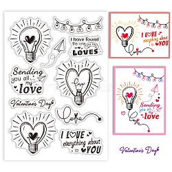Custom PVC Plastic Clear Stamps, for DIY Scrapbooking, Photo Album Decorative, Cards Making, Heart, 160x110x3mm(DIY-WH0448-0406)