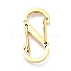 304 Stainless Steel Push Gate Snap Key Clasps, Double Opening Keychain Clasps, Golden, 15x7x3.5mm, Inner Diameter: 5.5x4.5mm(STAS-C056-13G)