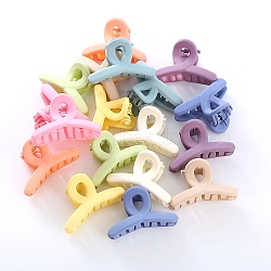 Plastic Claw Hair Clips, with Iron Findings, for Girls, Mixed Color, 25mm(OHAR-P021-09A-11)
