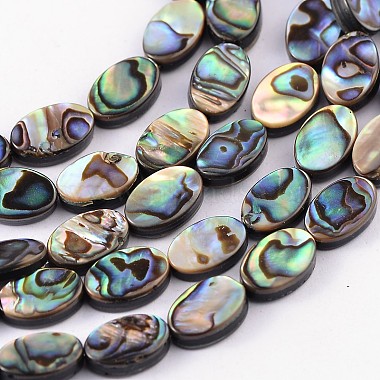 12mm Colorful Oval Paua Shell Beads