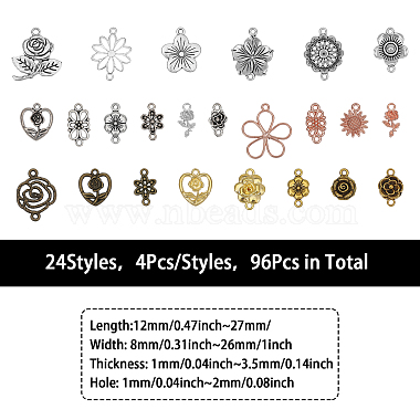 92PCS 23 Style Alloy Pendants(PALLOY-CA0002-48)-2