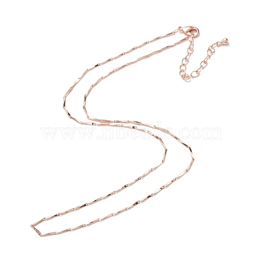 Brass Bar Link Chain Necklaces(NJEW-K123-04RG)-2