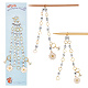 Flower & Bee Pendant Knitting Row Counter Chains(HJEW-AB00468)-1