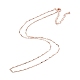 Brass Bar Link Chain Necklaces(NJEW-K123-04RG)-2