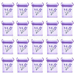 20Pcs Polyester Mesh Sachet Packing Drawstring Bgas, Rectangle with Lavender Pattern, Blue Violet, 9.6x6.9x0.15cm(ABAG-TA0002-20E)