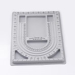 Plastic Bead Design Boards for Necklace Design, Flocking, Rectangle, 9.45x12.99x0.39 inch, Gray
(TOOL-H003-1)