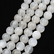 Natural White Moonstone Beads Strands, Round, 8mm, Hole: 1mm, about 50pcs/strand, 15.7 inch(40cm)(G-J373-13-8mm)