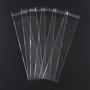 Rectangle OPP Cellophane Bags, Clear, 24x5cm, Unilateral Thickness: 0.035mm, Inner Measure: 21x5cm(OPC-R012-83)