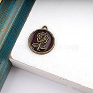 Halloween Alloy Pendants, with Enamel, for DIY Necklace Bracelet Earring Accessories, Flat Round, 18mm(FIND-SZC0013-241)