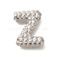 Rack Plating, Brass Pendants, Cadmium Free & Lead Free, Letter A~Z Charms, Letter Z, 21.5x16.5x6.5mm, Hole: 2.5x3mm(KK-I722-02P-Z)