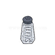 Halloween Word Salty Enamel Pin, Electrophoresis Black Alloy Brooch for Backpack Clothes, Bottle Pattern, 30x15mm(FEST-PW0001-092C)