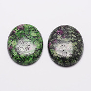 Oval Natural Ruby in Zoisite Cabochons, 40x30x7mm(G-K020-40x30mm-09)