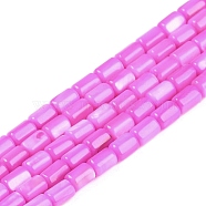 Natural Freshwater Shell Beads Strands, Dyed, Column, Orchid, 4.5~5x3~3.5mm, Hole: 0.6mm, about 77~79pcs/strand, 14.76~14.96''(37.5~38cm)(BSHE-H109-17B)