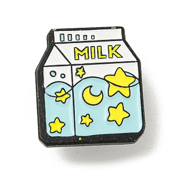 Alloy Brooches, Enamel Lapel Pin, with Iron Butterfly Clutches or Rubber Clutches, Milk, 24x21mm