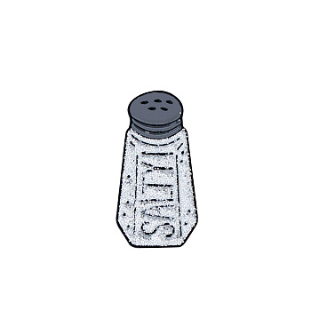 Halloween Word Salty Enamel Pin, Electrophoresis Black Alloy Brooch for Backpack Clothes, Bottle Pattern, 30x15mm