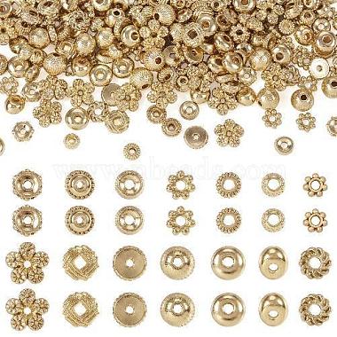 Light Gold Mixed Shapes Alloy Spacer Beads