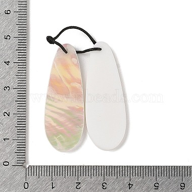 2Pcs Natural White Shell Pendants(SHEL-A005-02D)-3