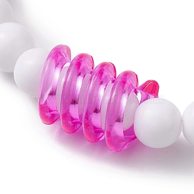 bracelets de perles extensibles en acrylique ronds et à ressort(BJEW-JB10224-01)-4