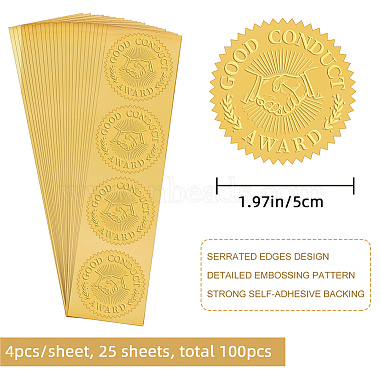 Self Adhesive Gold Foil Embossed Stickers(DIY-WH0211-291)-2