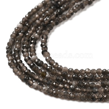 Natural Silver Sheen Obsidian Beads Strands(G-E608-A02-A)-3