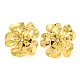 304 Boucles d'oreilles clous fleur en acier inoxydable pour femme(EJEW-U023-04G-03)-2