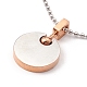 Vacuum Plating 304 Stainless Steel Heart Beat Pendant Necklace for Women(NJEW-E015-04RG)-3