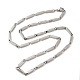 201 Stainless Steel Rectangle Bar Link Chain Necklace(NJEW-Q316-01B-P)-1