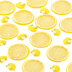20Pcs 2 Styles Resin Cabochons, Lemon, Yellow, 15~40x20~40x6~7mm, 10pcs/style(RESI-LP0001-09)