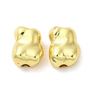Rack Plating Brass Beads, Cadmium Free & Lead Free, Long-Lasting Plated, Nuggets, Golden, 9.5x7.5x5mm, Hole: 1.8mm(KK-F863-09G)