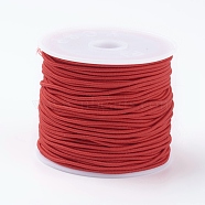 Elastic Cords, Stretchy String, for Bracelets, Necklaces, Jewelry Making, Red, 1mm, about 19.68~21.87 yards(18~20m)/roll(EC-G008-1mm-01)
