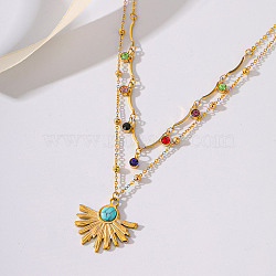 Exquisite Middle Eastern Ramadan Blue Diamond Bead Necklace Set for Women.(NP1784-3)