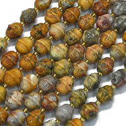 Natural Crazy Agate Beads Strands, Bell, with Seed Beads, 11x10mm, Hole: 1.4mm, about 31pcs/strand, 15.35''(39cm)(G-K389-D04-01)