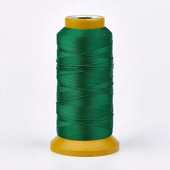 Polyester Thread, for Custom Woven Jewelry Making, Green, 0.5mm, about 480m/roll