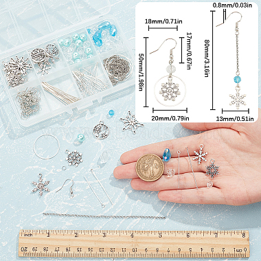 DIY Christmas Snowflake Earring Making Kit(DIY-SC0022-76)-3