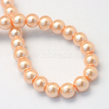 Baking Painted Pearlized Glass Pearl Round Bead Strands(X-HY-Q003-4mm-18)-4