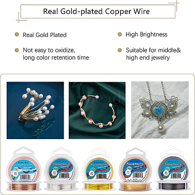 Round Copper Wire for Jewelry Making(CWIR-BC0004-0.7mm-04)-3