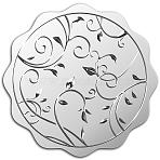 Silver Foil Embossed Picture Sticker, Award Certificate Seals, Metallic Stamp Seal Stickers, Leaf, 5cm, 4pcs/sheet(DIY-WH0336-015)