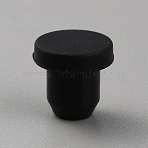 Silicone Hole Plugs, Snap in Hole Plugs, Post Pipe Insert End Caps, for Furniture Fencing, Round, Black, 9.5x9mm, Pin: 6.5mm(AJEW-WH0258-878C)