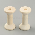 Wooden Empty Spools for Wire, Thread Bobbins, BurlyWood, 4x2.05cm(TOOL-WH20125-53F)