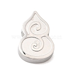 304 Stainless Steel Charms, Gourd Charms, Stainless Steel Color, 11x7.5x3mm, Hole: 1.4mm(SA-CBA5136-08P)