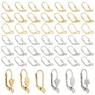 Elite 48Pcs 6 Styles 304 Stainless Steel Shell Leverback Earring Findings, with Loop, Mixed Color, 19x10.5x5mm, Hole: 1.5mm, 8pcs/style(STAS-PH0001-54)