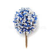 Plastic Model Ornament, Tree, for Desk Home Decoration, Blue, 36~37x20~22mm(AJEW-WH0254-18C)