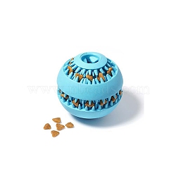 Rubber Slow Feeding Interactive Dog Toys, Dog Puzzle Toy, Pet Food Dispensing Toy, Round, 60x57mm(PW-WG63022-02)