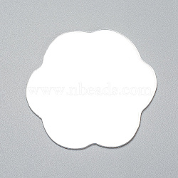 Flower Shape Mirror, for Folding Compact Mirror Cover, Clear, 54.5x54x1mm(DIY-WH0170-53)