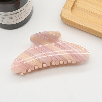 Large Cellulose Acetate(Resin) Hair Claw Clips, Tortoise Shell Non Slip Jaw Clamps for Girl Women, Lavender Blush, 110mm