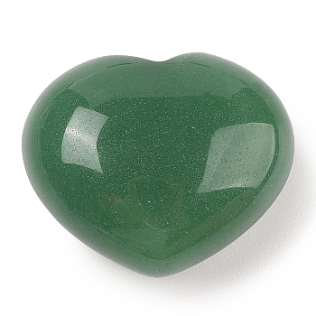 Natural Green Aventurine Love Heart Stone, Pocket Palm Stone for Reiki Balancing, 24~25.5x30x15~17mm