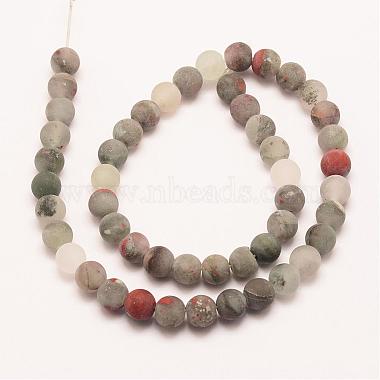 Natural African Bloodstone Beads Strands(G-P295-05-10mm)-2