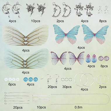 DIY Fairy Butterfly Earring Making Kits(DIY-SC0020-18)-2