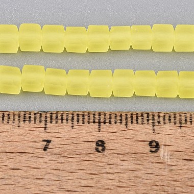 透明なすりガラスビーズストランド(GLAA-N072-01A-A20)-4